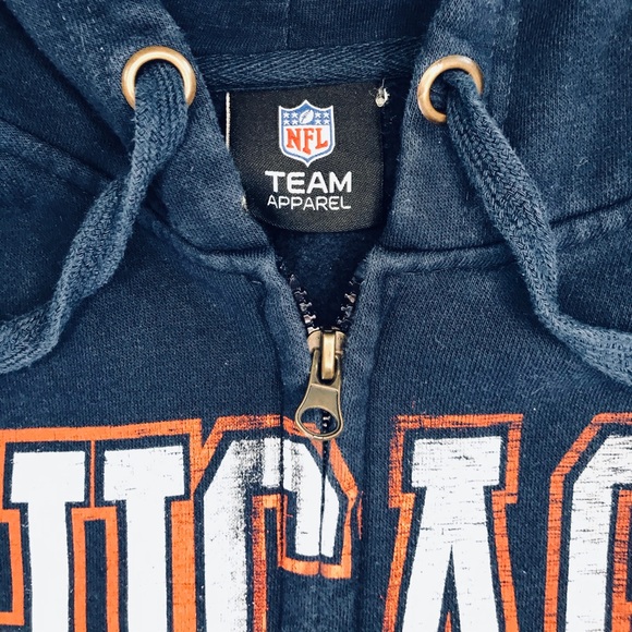 Chicago Bears NFL Football Full-Zip Hooded Jacket - Picture 3 of 4